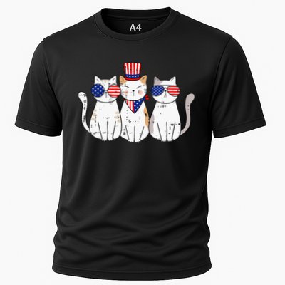 Patriotic Cat 4th Of July Funny Kitten Cat Lover Pet Owner Performance Shirt