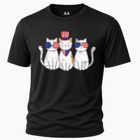 Patriotic Cat 4th Of July Funny Kitten Cat Lover Pet Owner Cooling Performance Crew T-Shirt