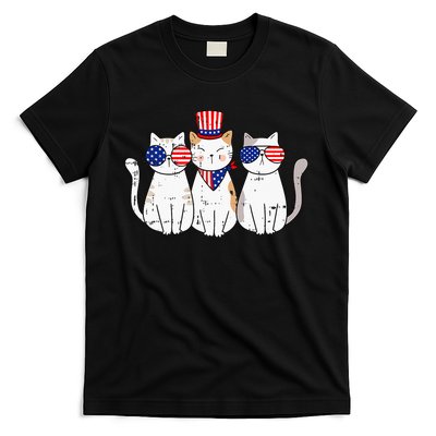 Patriotic Cat 4th Of July Funny Kitten Cat Lover Pet Owner T-Shirt
