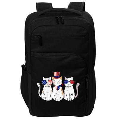 Patriotic Cat 4th Of July Funny Kitten Cat Lover Pet Owner Impact Tech Backpack