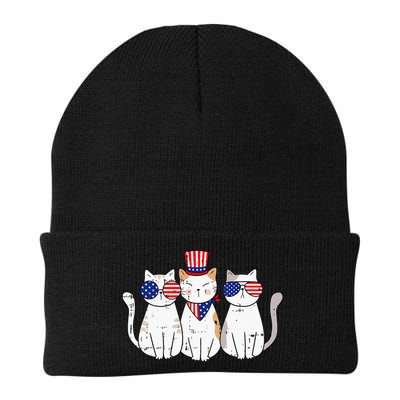 Patriotic Cat 4th Of July Funny Kitten Cat Lover Pet Owner Beanie
