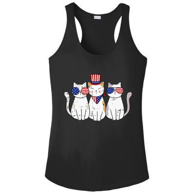 Patriotic Cat 4th Of July Funny Kitten Cat Lover Pet Owner Ladies PosiCharge Competitor Racerback Tank