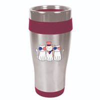 Patriotic Cat 4th Of July Funny Kitten Cat Lover Pet Owner 16oz Travel Tumbler