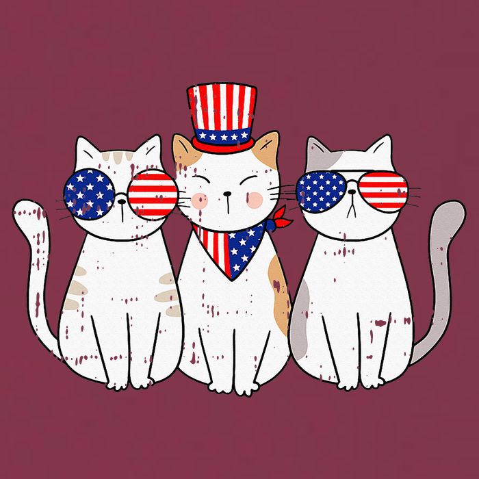 Patriotic Cat 4th Of July Funny Kitten Cat Lover Pet Owner 16oz Travel Tumbler