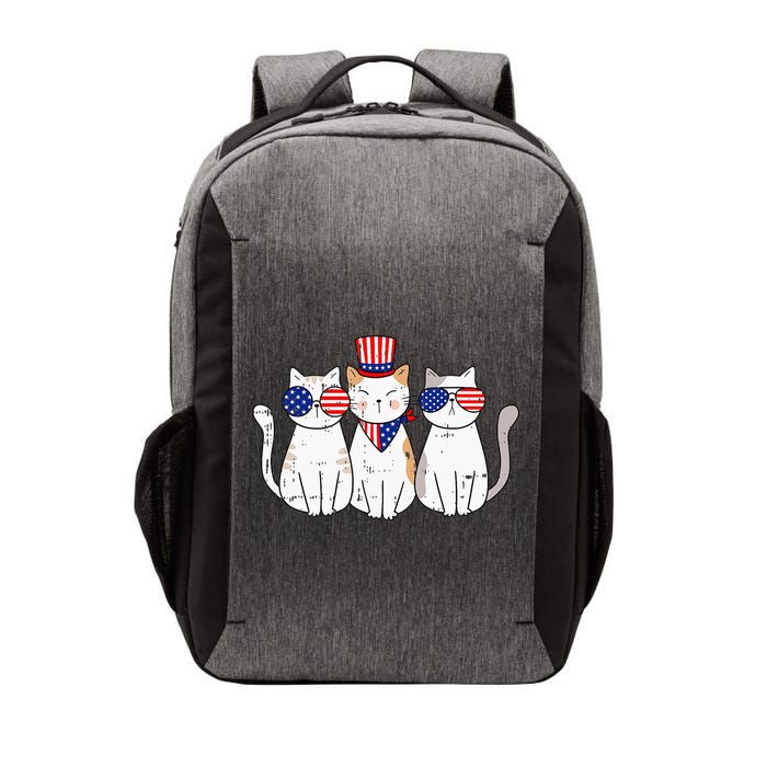 Patriotic Cat 4th Of July Funny Kitten Cat Lover Pet Owner Vector Backpack