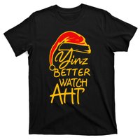 Pittsburgh Christmas 412 Yinzer Santa Yinz Better Watch Aht T-Shirt