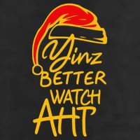 Pittsburgh Christmas 412 Yinzer Santa Yinz Better Watch Aht Adult Drive Performance Visor