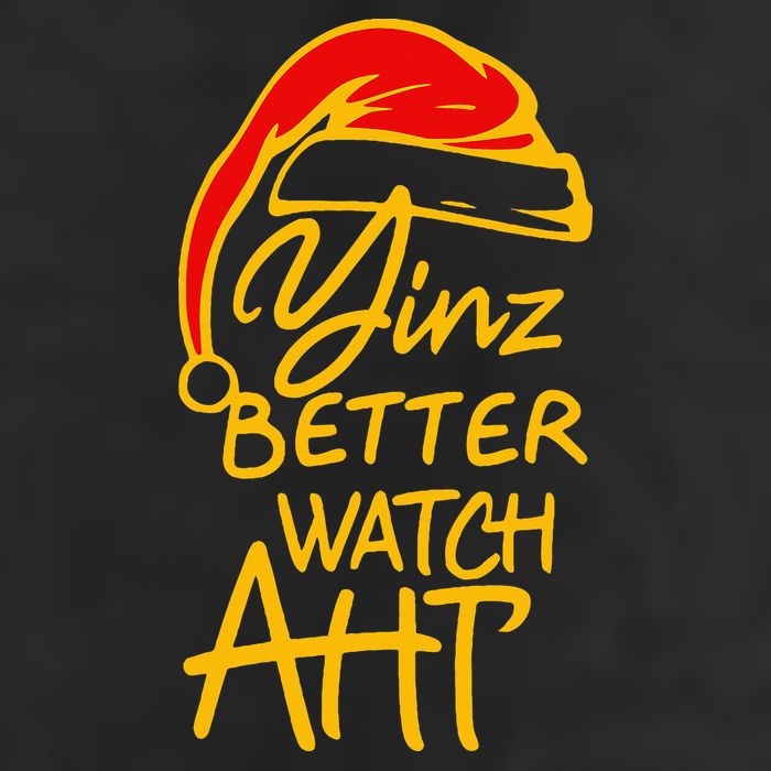 Pittsburgh Christmas 412 Yinzer Santa Yinz Better Watch Aht Adult Drive Performance Visor