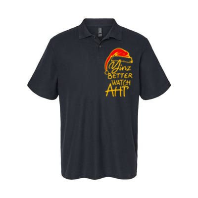 Pittsburgh Christmas 412 Yinzer Santa Yinz Better Watch Aht Softstyle Adult Sport Polo