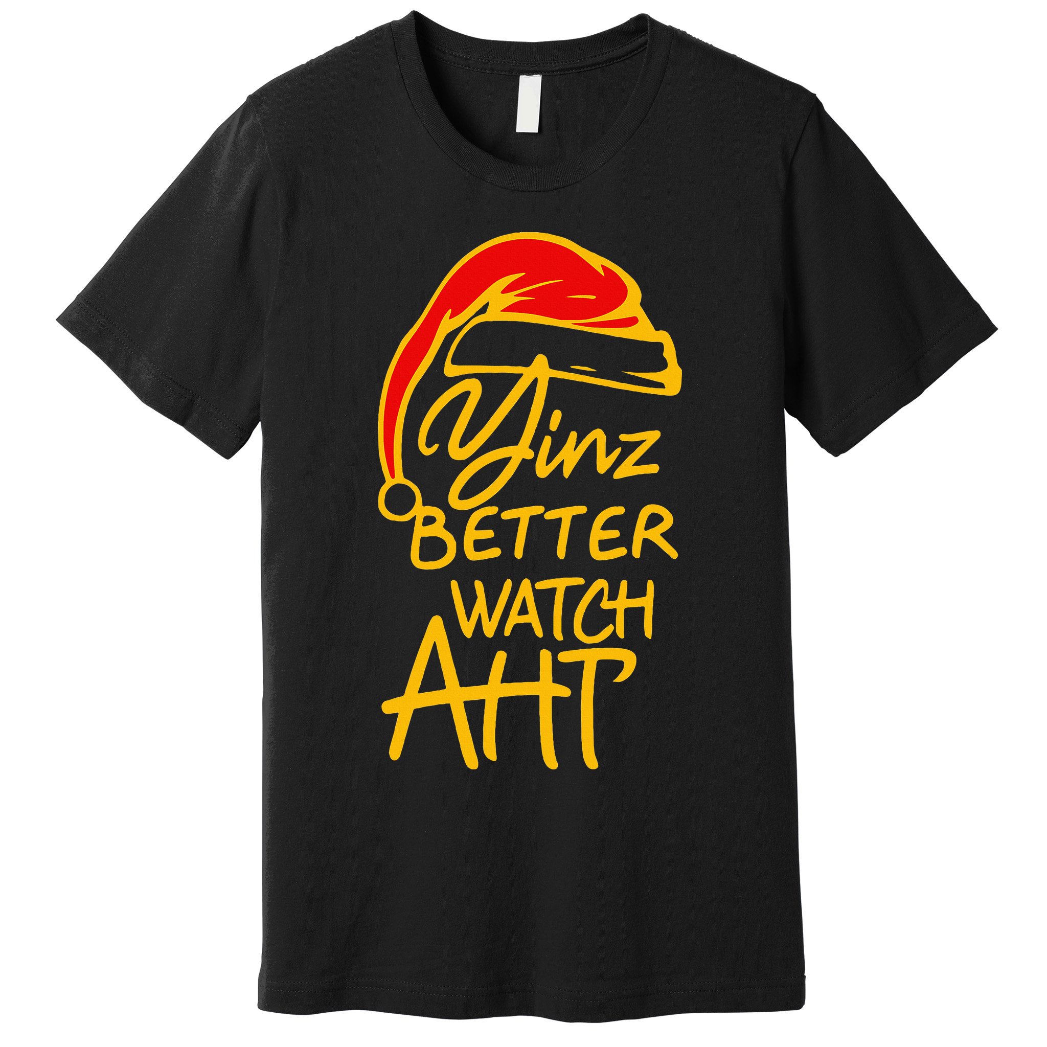 Pittsburgh Christmas 412 Yinzer Santa Yinz Better Watch Aht Premium T-Shirt