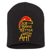 Pittsburgh Christmas 412 Yinzer Santa Yinz Better Watch Aht Short Acrylic Beanie