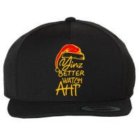 Pittsburgh Christmas 412 Yinzer Santa Yinz Better Watch Aht Wool Snapback Cap