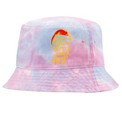 Pittsburgh Christmas 412 Yinzer Santa Yinz Better Watch Aht Tie-Dyed Bucket Hat