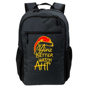 Pittsburgh Christmas 412 Yinzer Santa Yinz Better Watch Aht Funny Gift Daily Commute Backpack