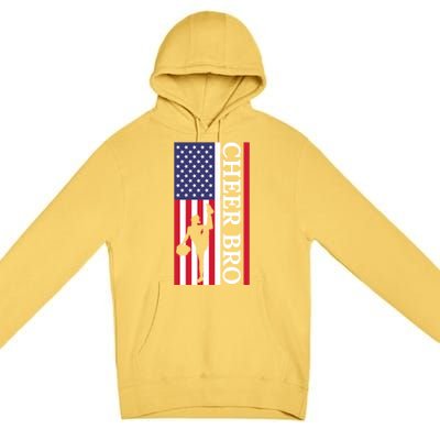 Patriotic Cheerleader 4th Of July American Flag Cheer Bro Gift Premium Pullover Hoodie