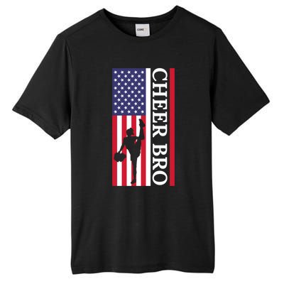 Patriotic Cheerleader 4th Of July American Flag Cheer Bro Gift Tall Fusion ChromaSoft Performance T-Shirt