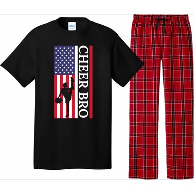 Patriotic Cheerleader 4th Of July American Flag Cheer Bro Gift Pajama Set