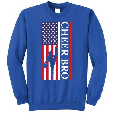 Patriotic Cheerleader 4th Of July American Flag Cheer Bro Gift Sweatshirt