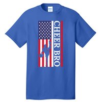 Patriotic Cheerleader 4th Of July American Flag Cheer Bro Gift Tall T-Shirt