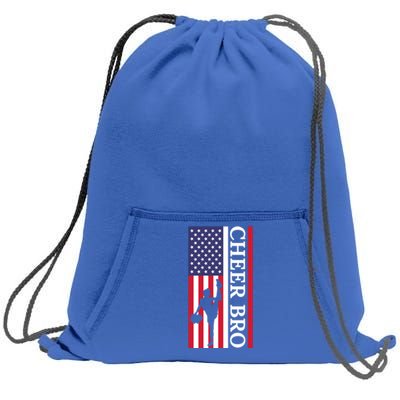 Patriotic Cheerleader 4th Of July American Flag Cheer Bro Gift Sweatshirt Cinch Pack Bag