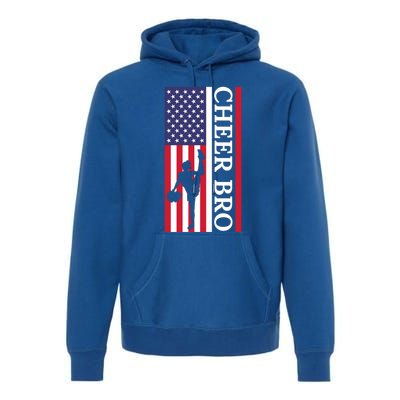 Patriotic Cheerleader 4th Of July American Flag Cheer Bro Gift Premium Hoodie