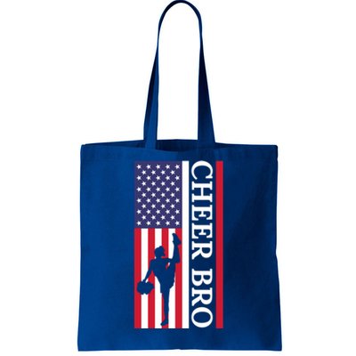 Patriotic Cheerleader 4th Of July American Flag Cheer Bro Gift Tote Bag