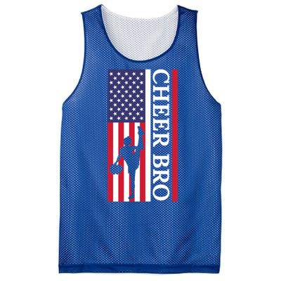 Patriotic Cheerleader 4th Of July American Flag Cheer Bro Gift Mesh Reversible Basketball Jersey Tank