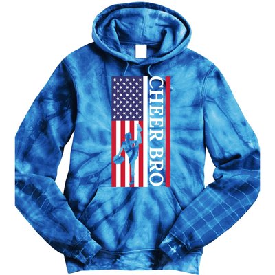 Patriotic Cheerleader 4th Of July American Flag Cheer Bro Gift Tie Dye Hoodie