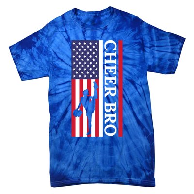 Patriotic Cheerleader 4th Of July American Flag Cheer Bro Gift Tie-Dye T-Shirt