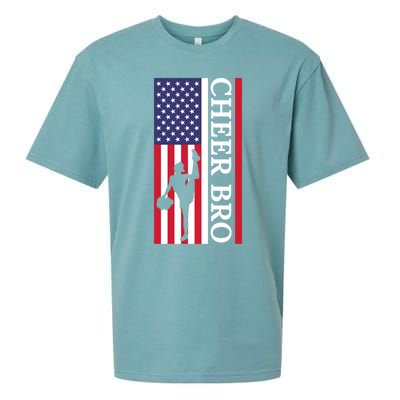 Patriotic Cheerleader 4th Of July American Flag Cheer Bro Gift Sueded Cloud Jersey T-Shirt