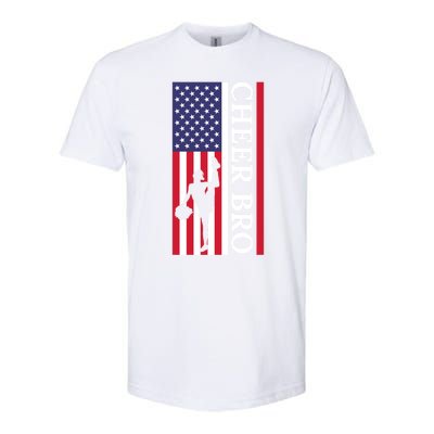 Patriotic Cheerleader 4th Of July American Flag Cheer Bro Gift Softstyle CVC T-Shirt