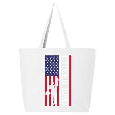 Patriotic Cheerleader 4th Of July American Flag Cheer Bro Gift 25L Jumbo Tote