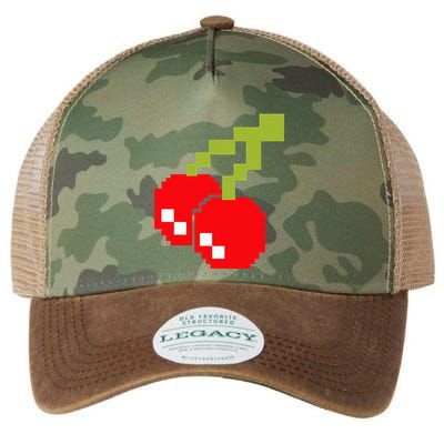 Pixel Cherries 80s Video Game Halloween Costume Legacy Tie Dye Trucker Hat