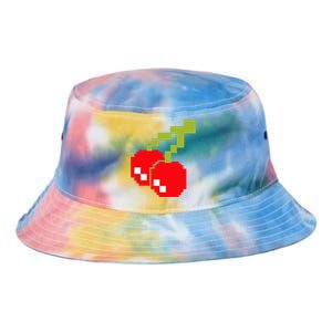 Pixel Cherries 80s Video Game Halloween Costume Tie Dye Newport Bucket Hat