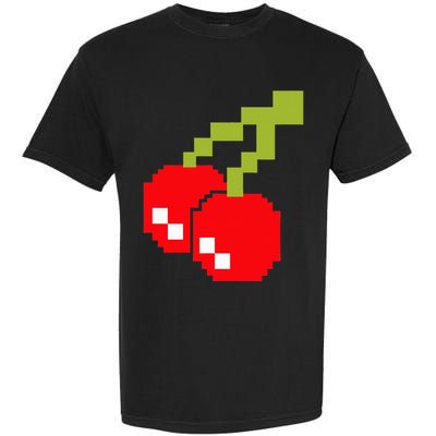 Pixel Cherries 80s Video Game Halloween Costume Garment-Dyed Heavyweight T-Shirt