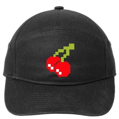 Pixel Cherries 80s Video Game Halloween Costume 7-Panel Snapback Hat