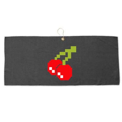Pixel Cherries 80s Video Game Halloween Costume Large Microfiber Waffle Golf Towel
