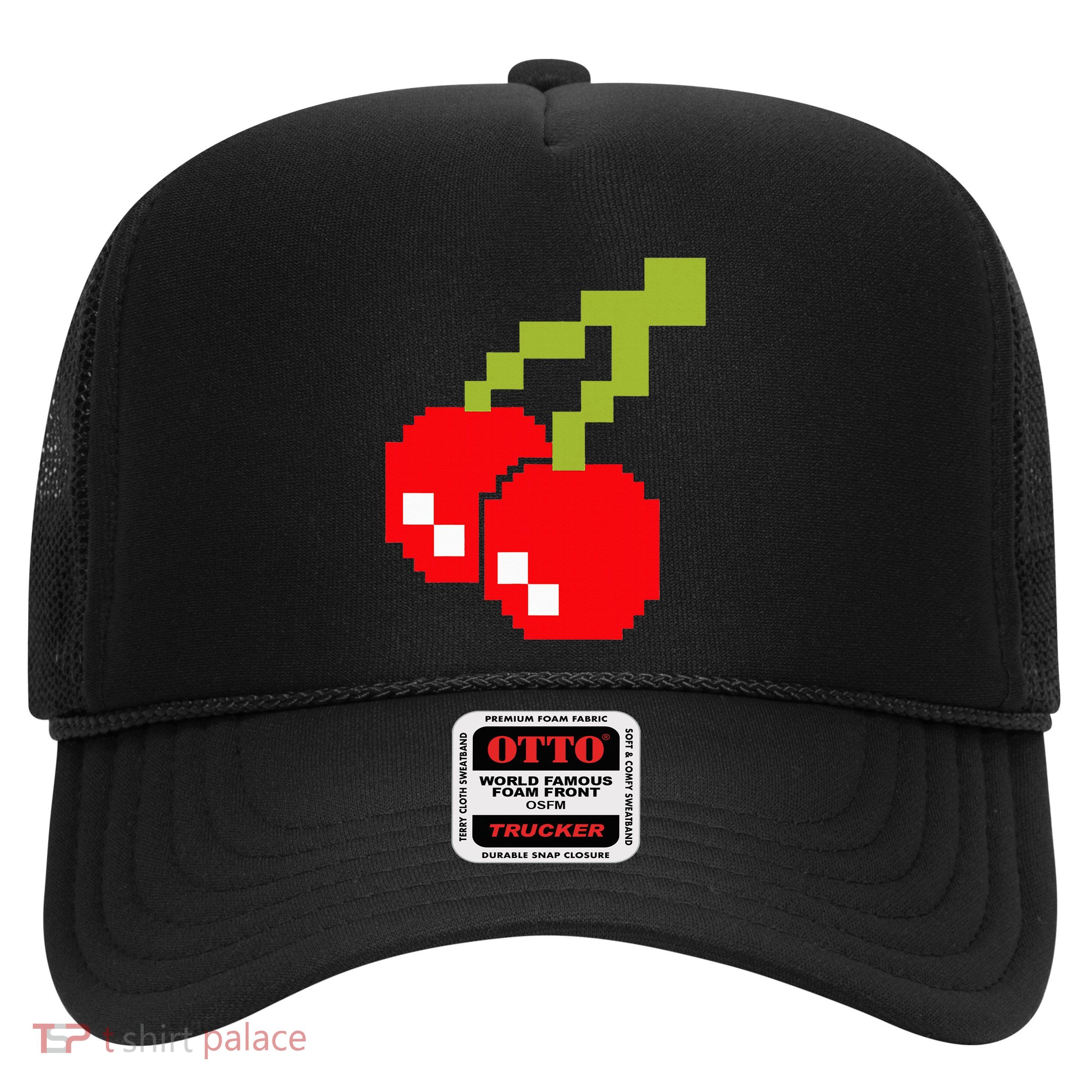 Pixel Cherries 80s Video Game Halloween Costume Trucker Hat