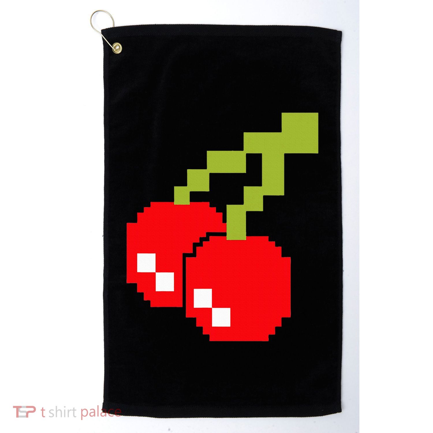 Pixel Cherries 80s Video Game Halloween Costume Golf Towel