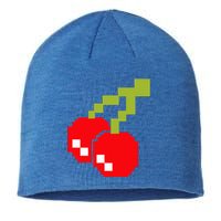 Pixel Cherries 80s Video Game Halloween Costume Sustainable Beanie