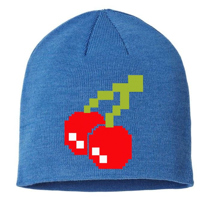 Pixel Cherries 80s Video Game Halloween Costume Sustainable Beanie