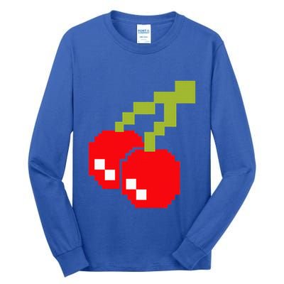 Pixel Cherries 80s Video Game Halloween Costume Tall Long Sleeve T-Shirt