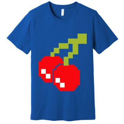 Pixel Cherries 80s Video Game Halloween Costume Premium T-Shirt