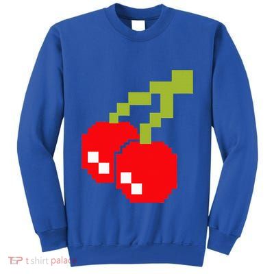Pixel Cherries 80s Video Game Halloween Costume Tall Sweatshirt