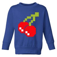 Pixel Cherries 80s Video Game Halloween Costume Toddler Sweatshirt