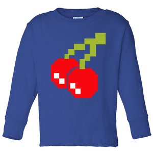 Pixel Cherries 80s Video Game Halloween Costume Toddler Long Sleeve Shirt