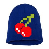 Pixel Cherries 80s Video Game Halloween Costume Short Acrylic Beanie