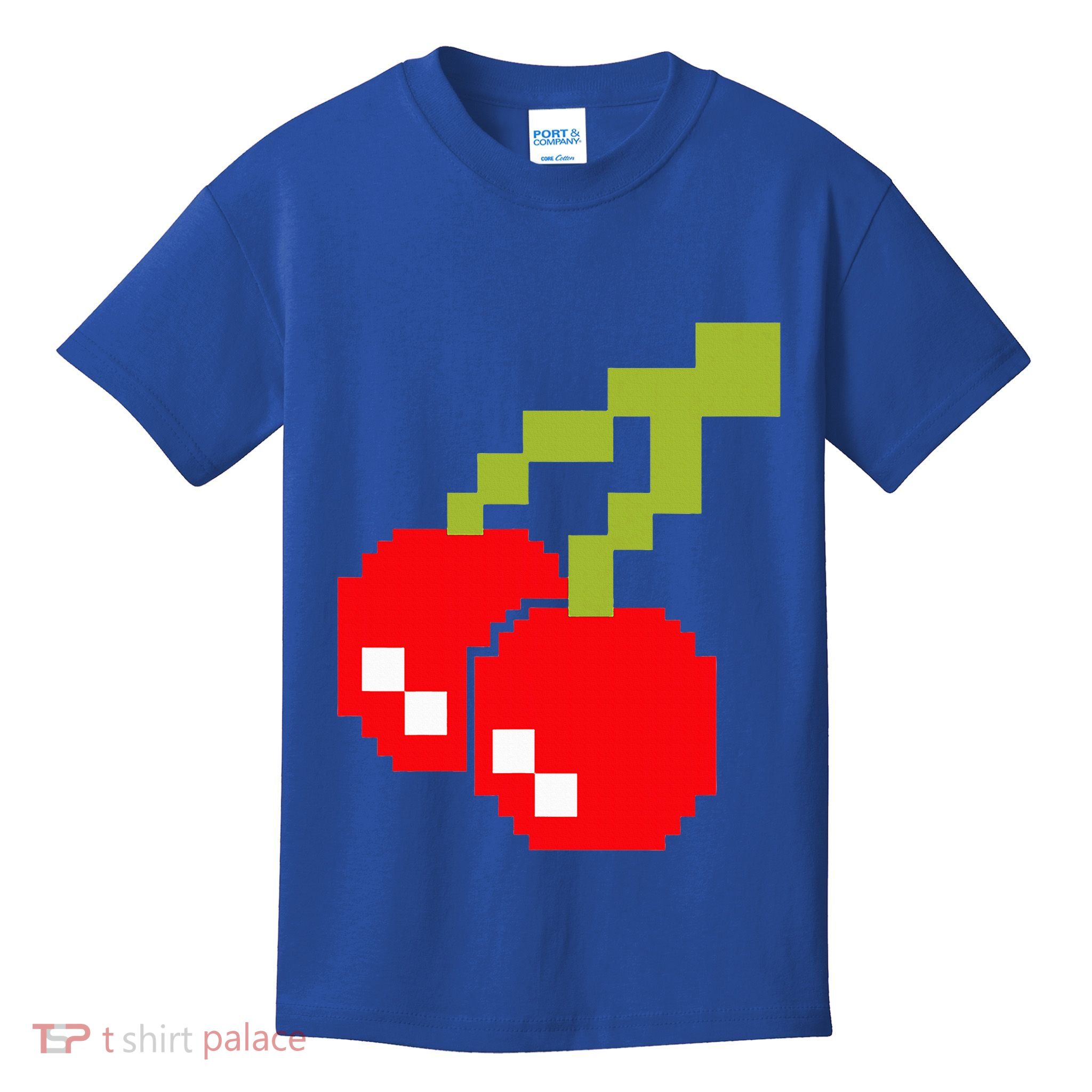Pixel Cherries 80s Video Game Halloween Costume Kids T-Shirt