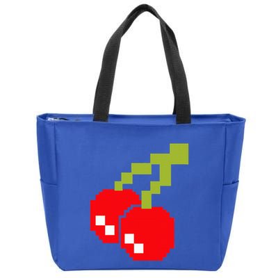 Pixel Cherries 80s Video Game Halloween Costume Zip Tote Bag