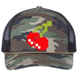 Pixel Cherries 80s Video Game Halloween Costume Retro Rope Trucker Hat Cap